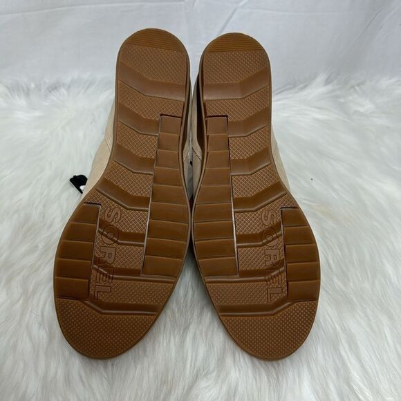 Sorel Evie Sport Lace Sand Suede/Leather Waterproof Booties Sz 10 - Picture 9 of 11